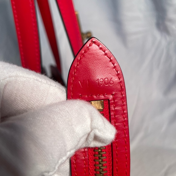 Authenticated Louis Vuitton St Jacques Red Epi PM Shoulder - Picture 8 of 14